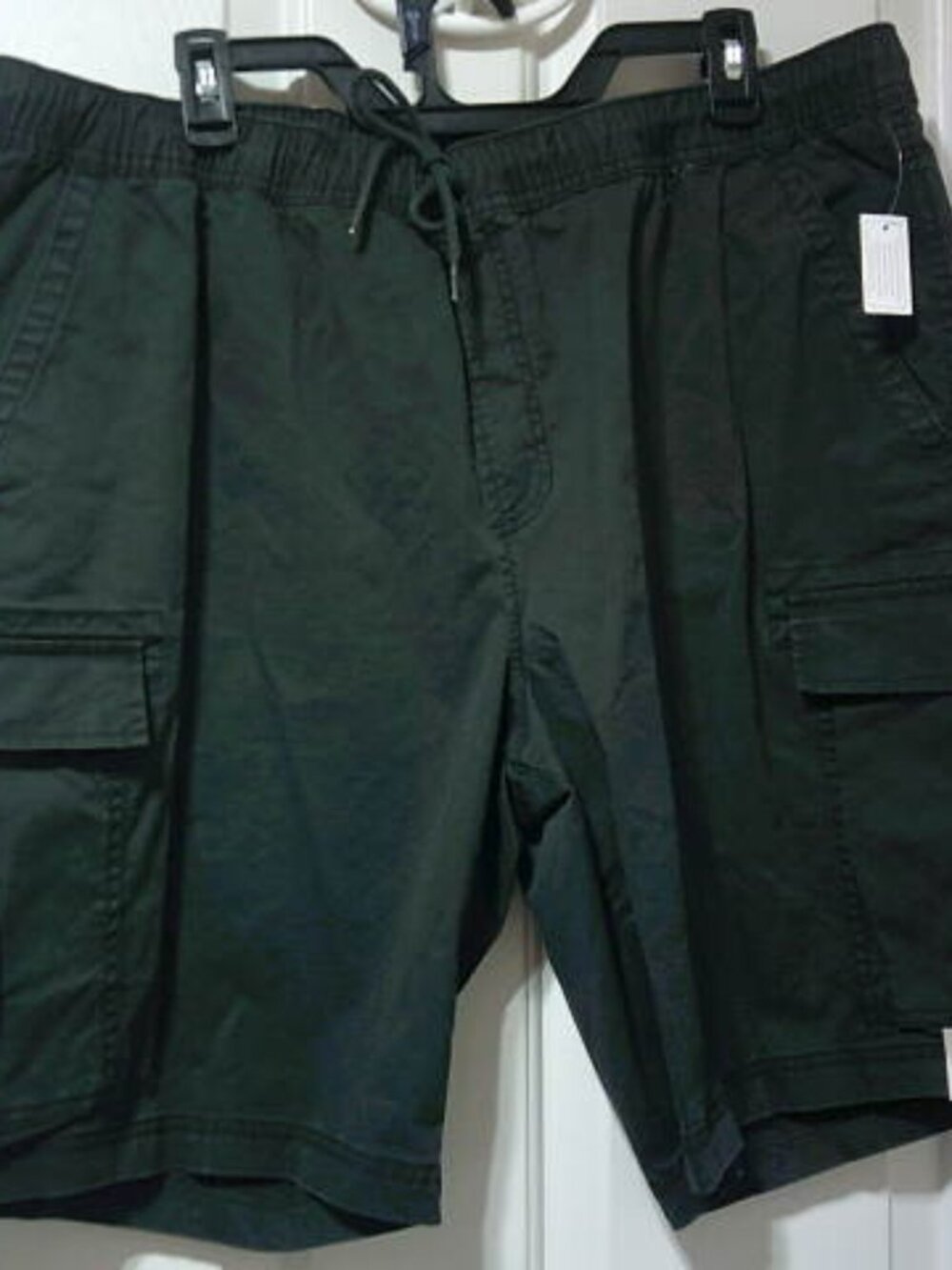 NEW MENS SIZE XL 40-42 NO BOUNDARIES CARGO STRETCH TWILL SHORTS 10" INSEAM DARK